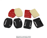 Bộ 4 tấm dán + Đế gài máy: 2 Tấm phẳng, 2 tấm cong