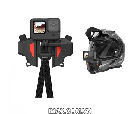 Bộ gắn GoPro và Action Cam lên cằm mũ bảo hiểm Fullface Telesin
