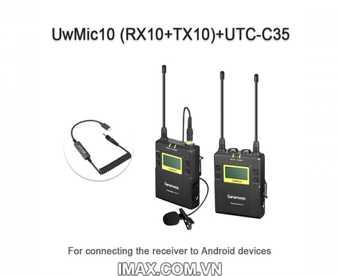 Bộ mic lavalier thu âm không dây Saramonic UWMIC10