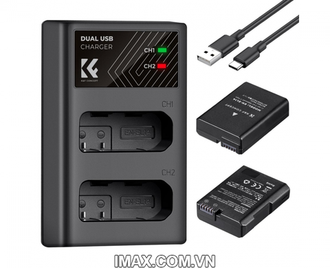 Bộ pin sạc máy ảnh K&F Concept EN-EL14 1050mAh - KF28.0020