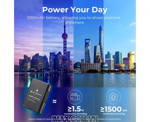 Bộ pin sạc máy ảnh K&F Concept EN-EL14 1050mAh - KF28.0020