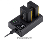 Bộ 2 pin 1 sạc đôi máy ảnh K&F Concept cho Canon LP-E17 1250mAh - KF28.0014