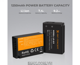 Bộ 2 pin 1 sạc đôi máy ảnh K&F Concept cho Canon LP-E17 1250mAh - KF28.0014