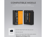 Bộ 2 pin 1 sạc đôi máy ảnh K&F Concept cho Canon LP-E17 1250mAh - KF28.0014