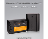 Bộ pin sạc máy ảnh K&F Concept NP-FZ100 2280mAh - KF28.0016