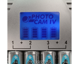 Bộ sạc ANSMANN Photocam IV, có vạch hiển thị dung lượng