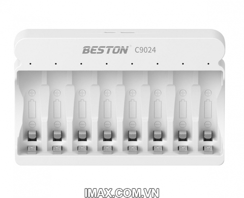 Sạc Pin AA & AAA Beston C9024 Ni-Mh 1.2V 8 pin sạc nhanh, đèn LED báo