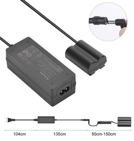 Bộ pin giả KingMa NP-W235 với Bộ chuyển đổi nguồn điện EU plug Power adapter