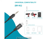 Cáp kết nối BY-K1 Chuyển Từ Jack 3.5mm sang Cổng Lightning