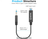 Cáp kết nối BY-K2 Chuyển Từ Jack 3.5mm sang Cổng Type-C