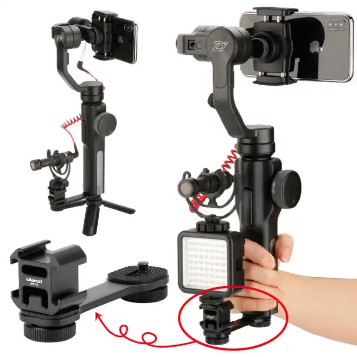 Giá kẹp micro để gắn vào tay cầm, tripod, gimbal Zhiyun Smooth 4 DJI Osmo quay phim cho điện thoại | Ulanzi PT-3 | Lazada.vn