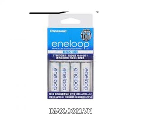 Bộ CC51 gồm 4 pin 1 sạc AA Eneloop Panasonic 1900mAh, Hàng nhập khẩu