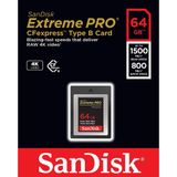 Thẻ nhớ CFexpress Type B card Sandisk Extreme Pro 64GB 1500/800MB/s