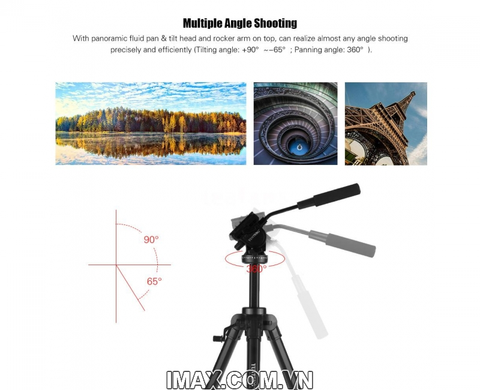 Chân máy ảnh Yunteng VCT-999RM, cao 2.06m