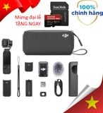 Combo 1: Máy quay DJI Osmo Pocket 3 Combo 1 + 3 thẻ 64GB 200MB/s, dán màn hình, khăn lau K&F