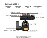 Đầu bi Ball Head Beike BK-04