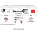 Đầu đọc 3.0 SanDisk Extreme PRO SD UHS II Type C