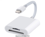 Đầu đọc thẻ 2 in 1 TF, SD cho Iphone, Ipad
