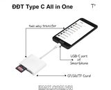 Đầu đọc thẻ 3 in 1 TF, SD, CF Type C cho Mac, Điện thoại