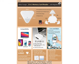 Đầu đọc thẻ TF, SD sử dụng 3 cổng Type C, Lighning, USB