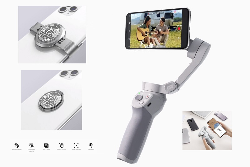 Osmo Mobile 4 gimbal with magnetic mount | First Quadcopter
