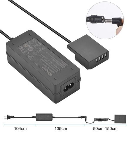 Bộ pin giả KingMa NP-W126 với Bộ chuyển đổi nguồn điện EU plug Power adapter