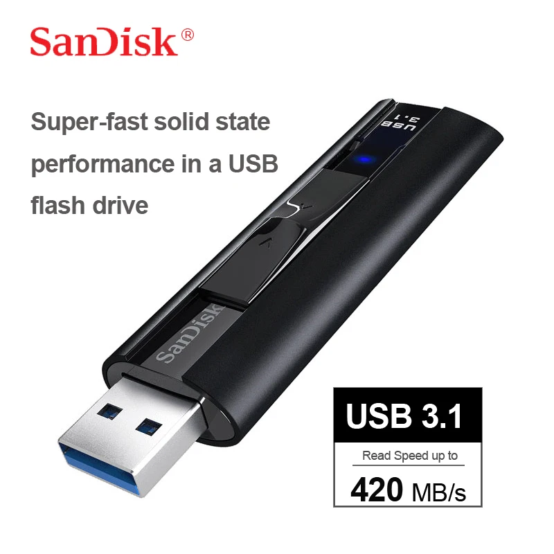 SanDisk CZ880 Extreme PRO 128GB 256GB USB 3.1 Solid State Flash ...