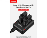 Sạc đôi Kingma for GoPro Hero 8 Black, Hero 7/6 Action Cameras KIT-GP8-BM042