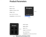 Sạc đôi Kingma for GoPro Hero 8 Black, Hero 7/6 Action Cameras KIT-GP8-BM042