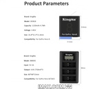 Bộ 1 pin 1 sạc ba Kingma for GoPro Hero 8 Black, Hero 7/6 Action Cameras KIT-GP8-BM043