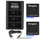 Bộ 1 pin 1 sạc ba Kingma for GoPro Hero 8 Black, Hero 7/6 Action Cameras KIT-GP8-BM043