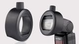 Ngàm gắn phụ kiện Godox S-R1 sử dụng bộ tản sáng Godox AK-R1 cho đèn đầu vuông