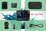 Combo Máy quay GoPro Hero 12 Black Chính hãng, tặng thẻ 128GB 4K, Sạc cầm tay, dán màn hình