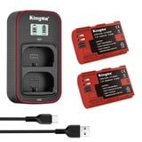 Bộ 2 pin 1 sạc đôi Kingma Ver 3 for Canon LP-E6NH, 2400mAh