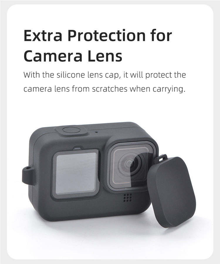 Vỏ silicone cho máy ảnh KingMa cho máy ảnh Gopro Hero 9 Black