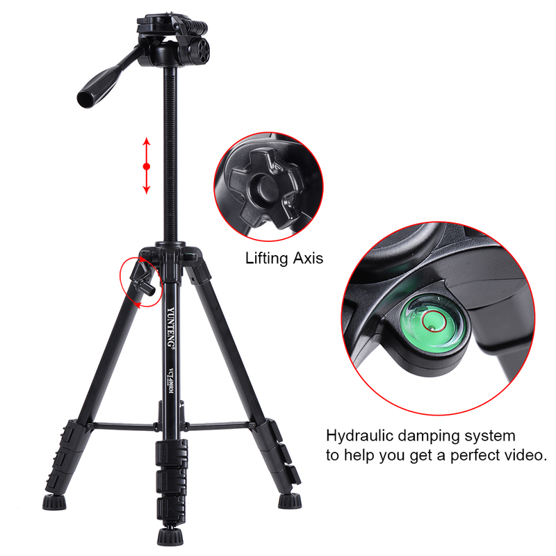 Hot Selling YunTeng 690 Professional Tripod With Damping Head &Carrying Bag for SLR Camera YUNTENG VCT-690