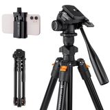 Chân máy ảnh K&F Concept K234A0+Video Head+Mobile Phone Clip - KF09.115