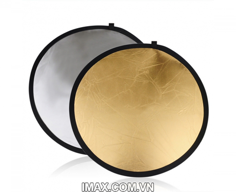 Hắt sáng tròn 2 in 1 vàng-bạc, size 80cm