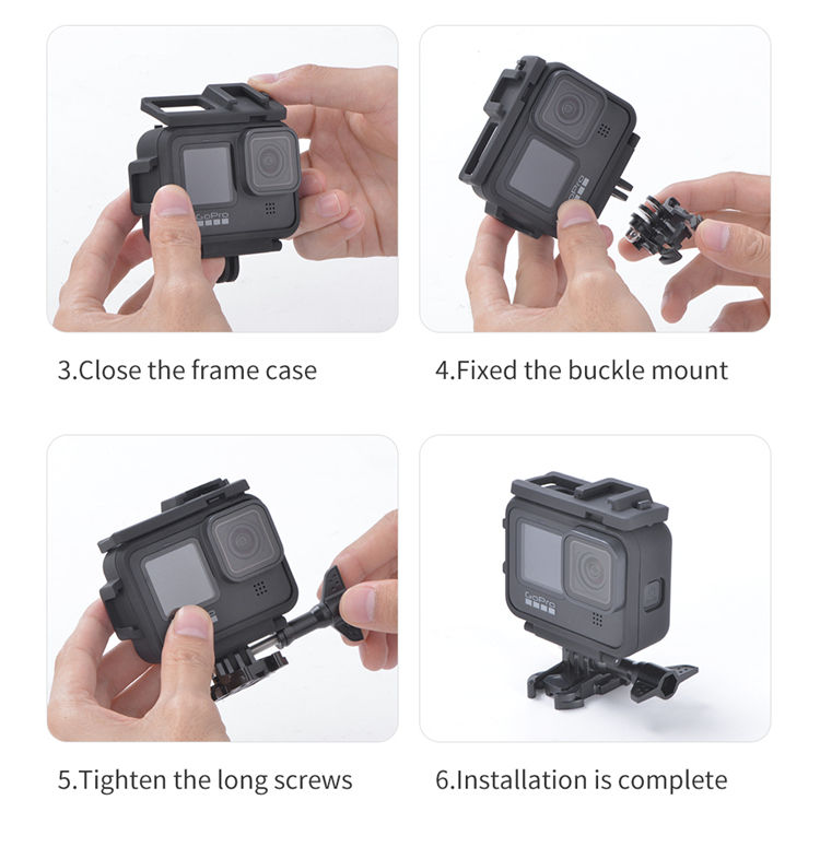 Camera Hành Động KingMa Khung Bảo Vệ Bằng Nhựa Cho Gopro Hero 9 Black