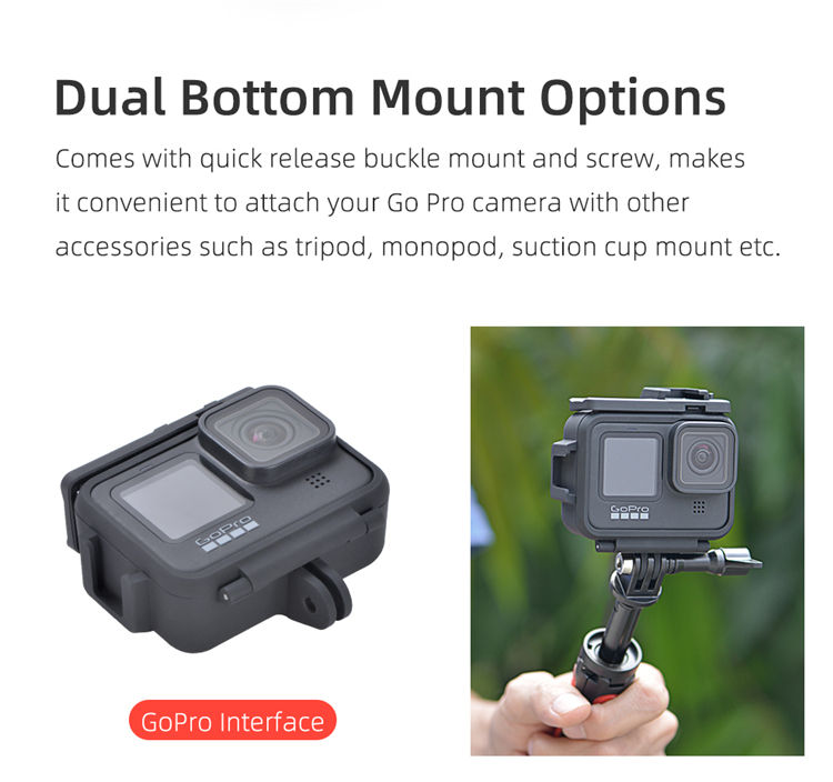 Camera Hành Động KingMa Khung Bảo Vệ Bằng Nhựa Cho Gopro Hero 9 Black