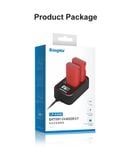 Bộ 2 pin 1 sạc đôi Kingma Ver 3 for Canon LP-E6NH, 2400mAh