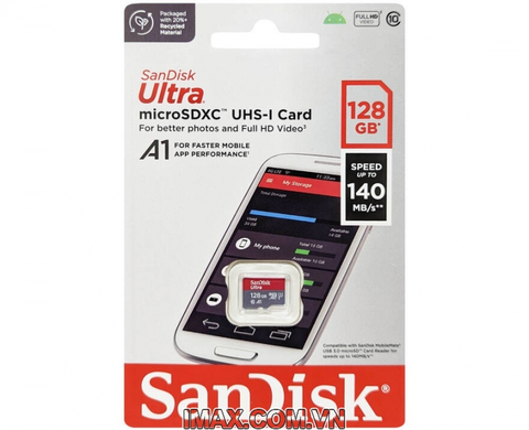 Thẻ nhớ MicroSD 128GB Sandisk Ultra A1 140 MB/s