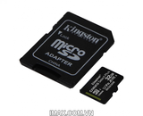 Thẻ nhớ Kingston Micro SDHC 32GB 100MB/s Canvas Select Plus  C10 U1 A1