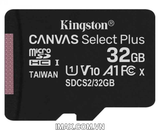 Thẻ nhớ Kingston Micro SDHC 32GB 100MB/s Canvas Select Plus  C10 U1 A1