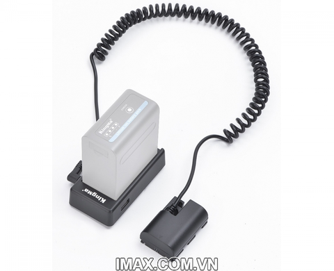 Bộ Giả Pin/ Pin ảo Dummy Battery Canon DR-LP-E6 và Đế pin Kingma BM-F980D