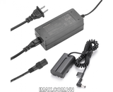 Bộ pin giả KingMa NP-F550 với Bộ chuyển đổi nguồn điện EU plug Power adapter