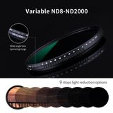 Kính lọc Filter K&F Concept Variable ND8-2000 Series A, Giảm 3-11 stop