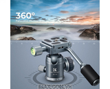 Đầu bi kim loại có tay cầm Xoay 360 độ K&F Concept BH-26 Xám (KF31.049V1)