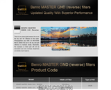 Kính lọc Filter vuông Benro Master GND8 (0.9) Reverse 170x190mm