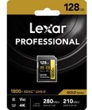 Thẻ nhớ SDXC 128GB Lexar Gold UHS-II 1800X 280/210MB/s